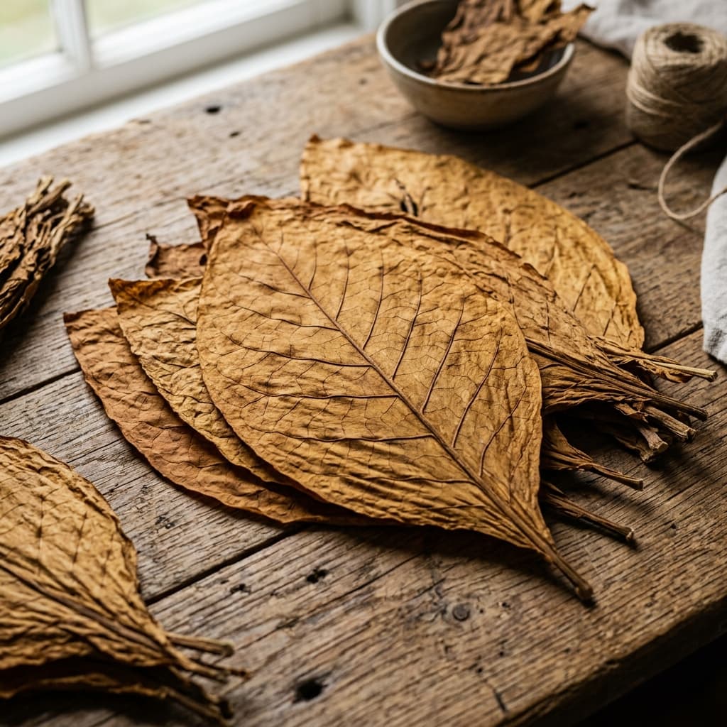 Sifting premium tobacco leaves